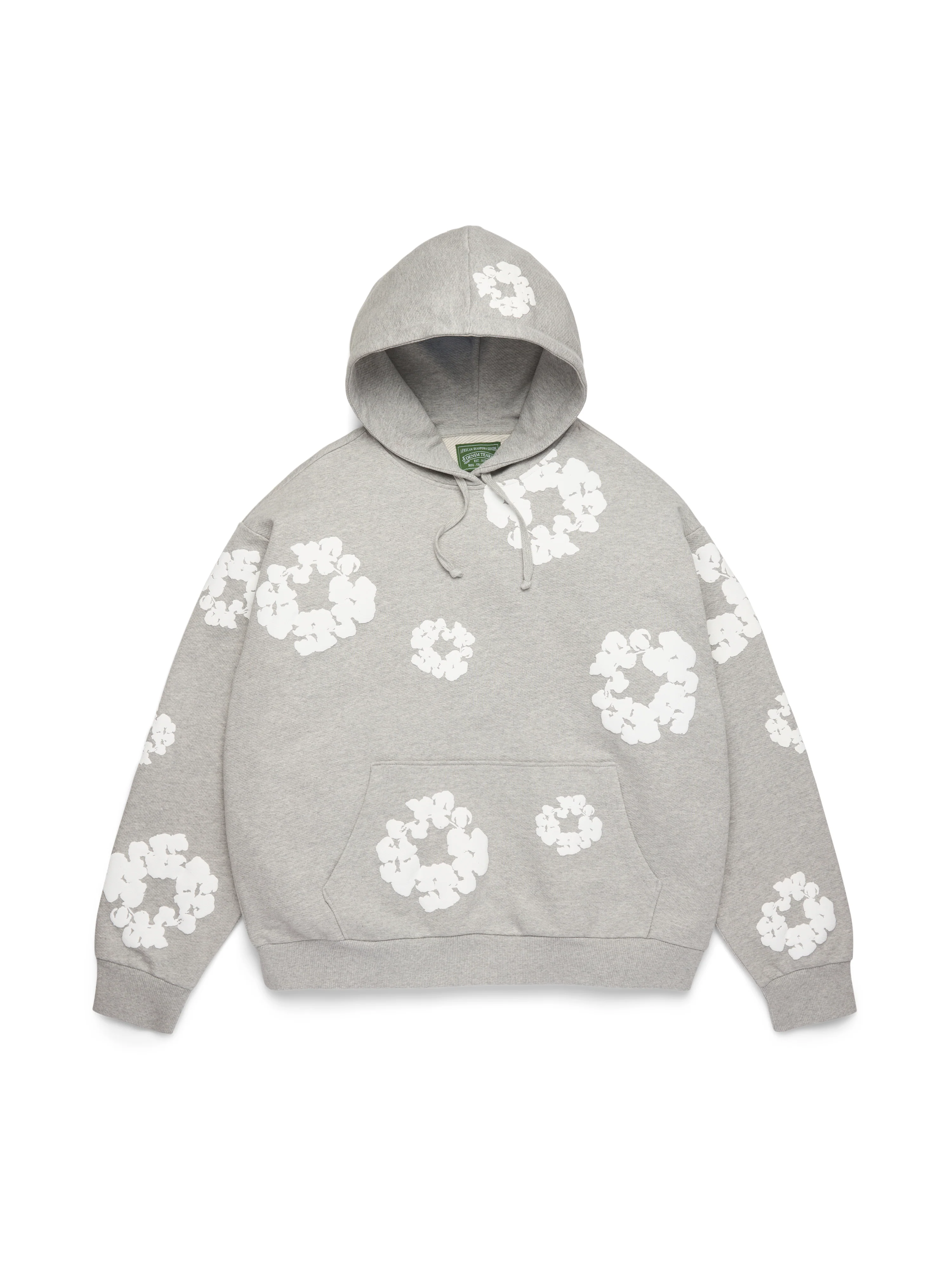Cotton Wreath Hoodie Grey