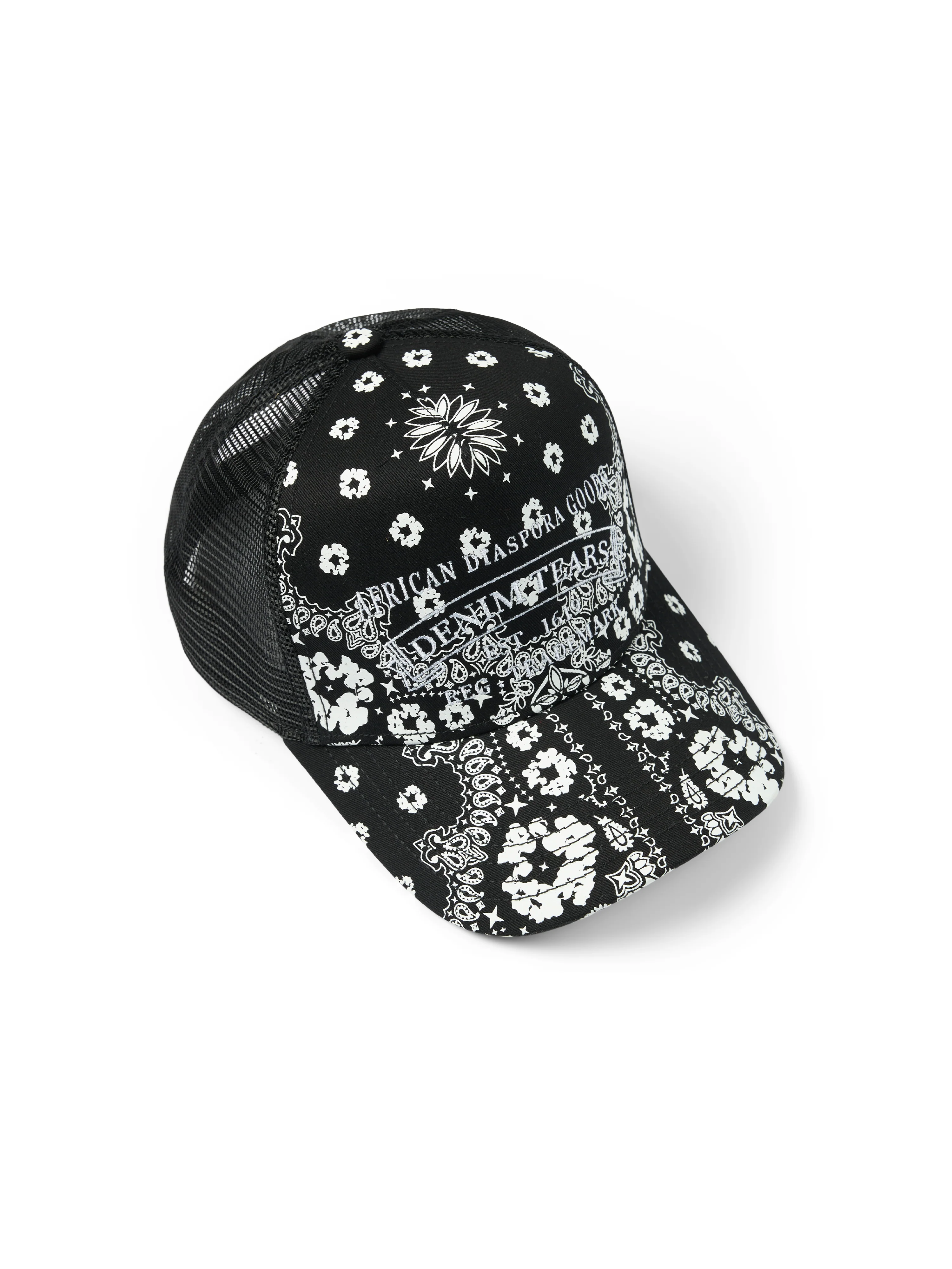 Cotton Wreath Paisley ADG Stamp Cap Black