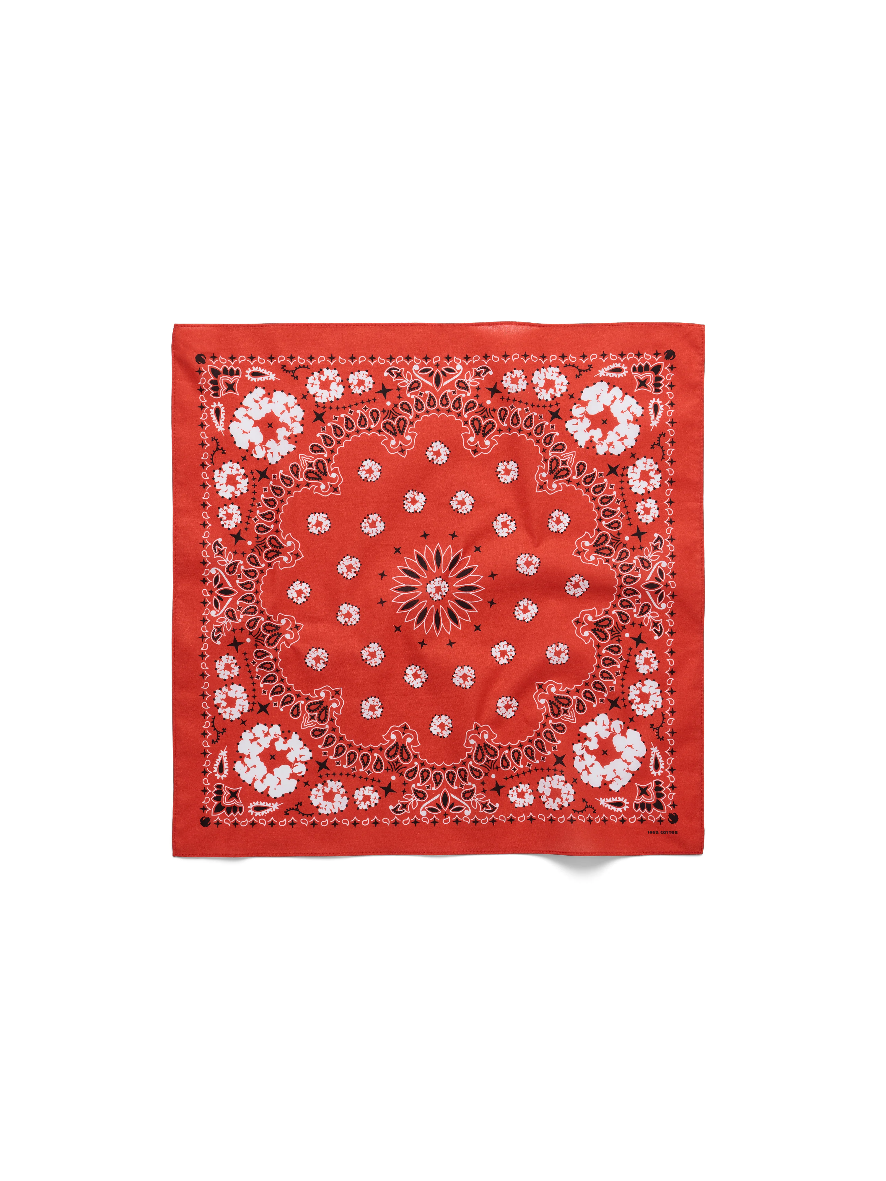 Cotton Wreath Paisley Bandana Orange